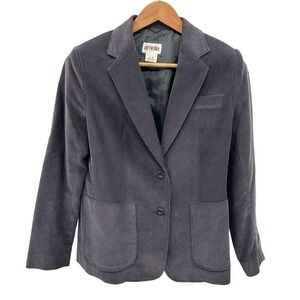 🍀Amelia Purple Taupe Corduroy Single Breasted Two Button Blazer Jacket Size 10